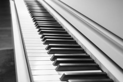 Close-up of piano keys