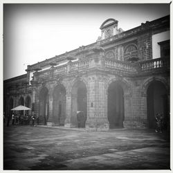 Low angle view of historical building