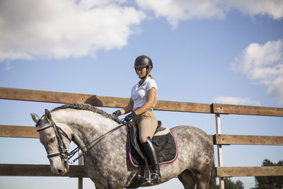 Man riding horse