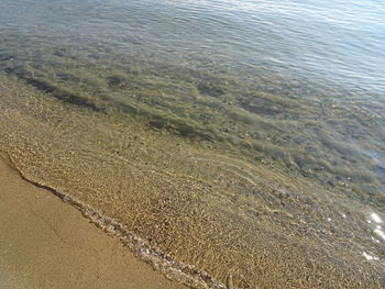 High angle view of beach