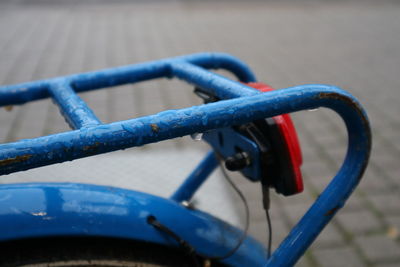 Close-up of blue wheel