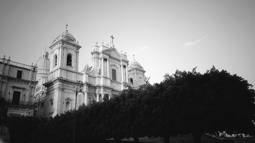 Low angle view of cathedral against clear sky