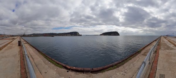 Panoramic view of sea against sky