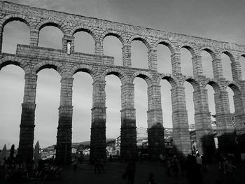 Low angle view of historical building against sky