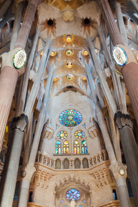 Low angle view of architectural features at sagrada familia