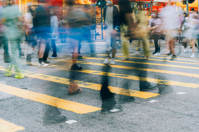 People walking on street