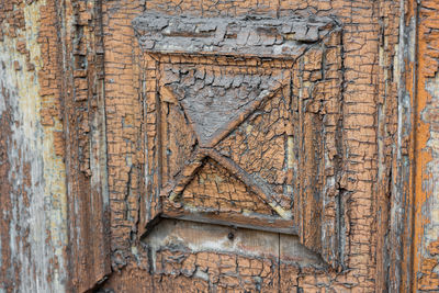 Close-up of old weathered wooden wall