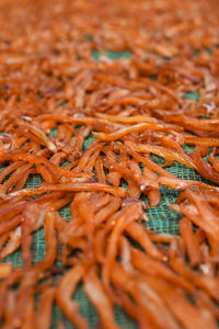 Full frame shot of orange for sale in market