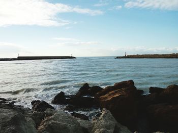 Scenic view of sea against sky