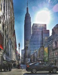 City street against sky