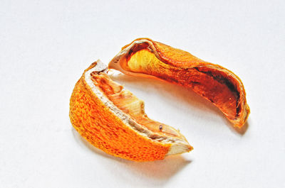 Close-up of fruit against white background