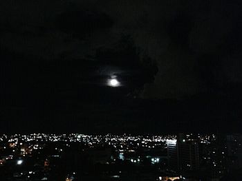 Illuminated cityscape at night