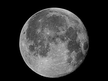 Close-up of moon against clear sky at night