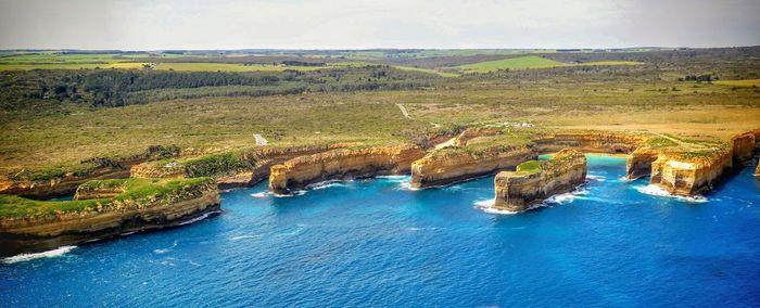 High angle view of sea