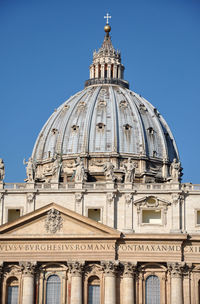 Low angle view of cathedral against clear sky