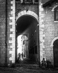 People walking in building