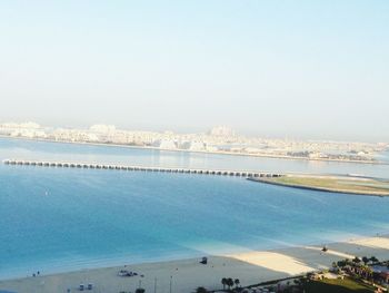 Built structures against clear sky