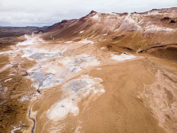 Scenic view of desert against sky