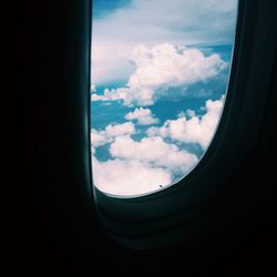 Reflection of clouds in glass window