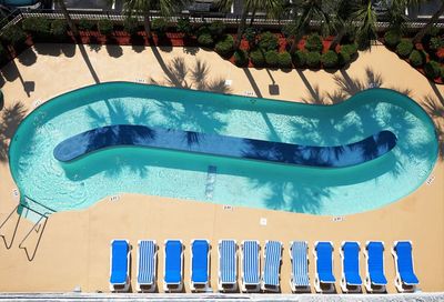 High angle view of swimming pool