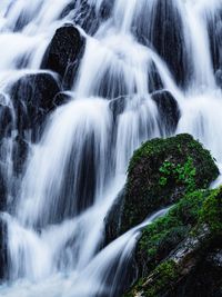 Scenic view of waterfall