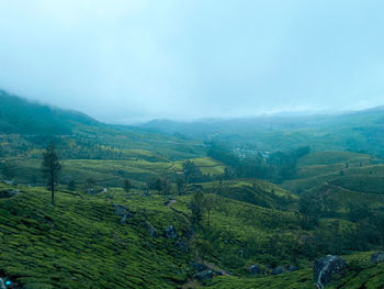 High angle view of landscape against sky