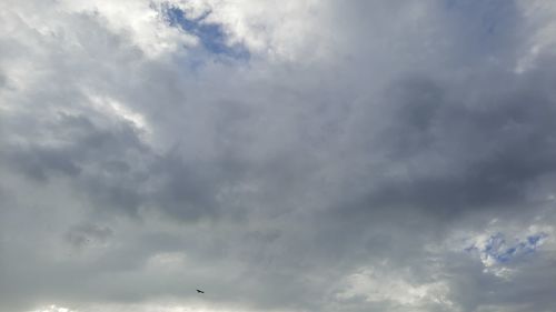 Low angle view of storm clouds in sky