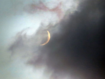 Low angle view of moon against sky