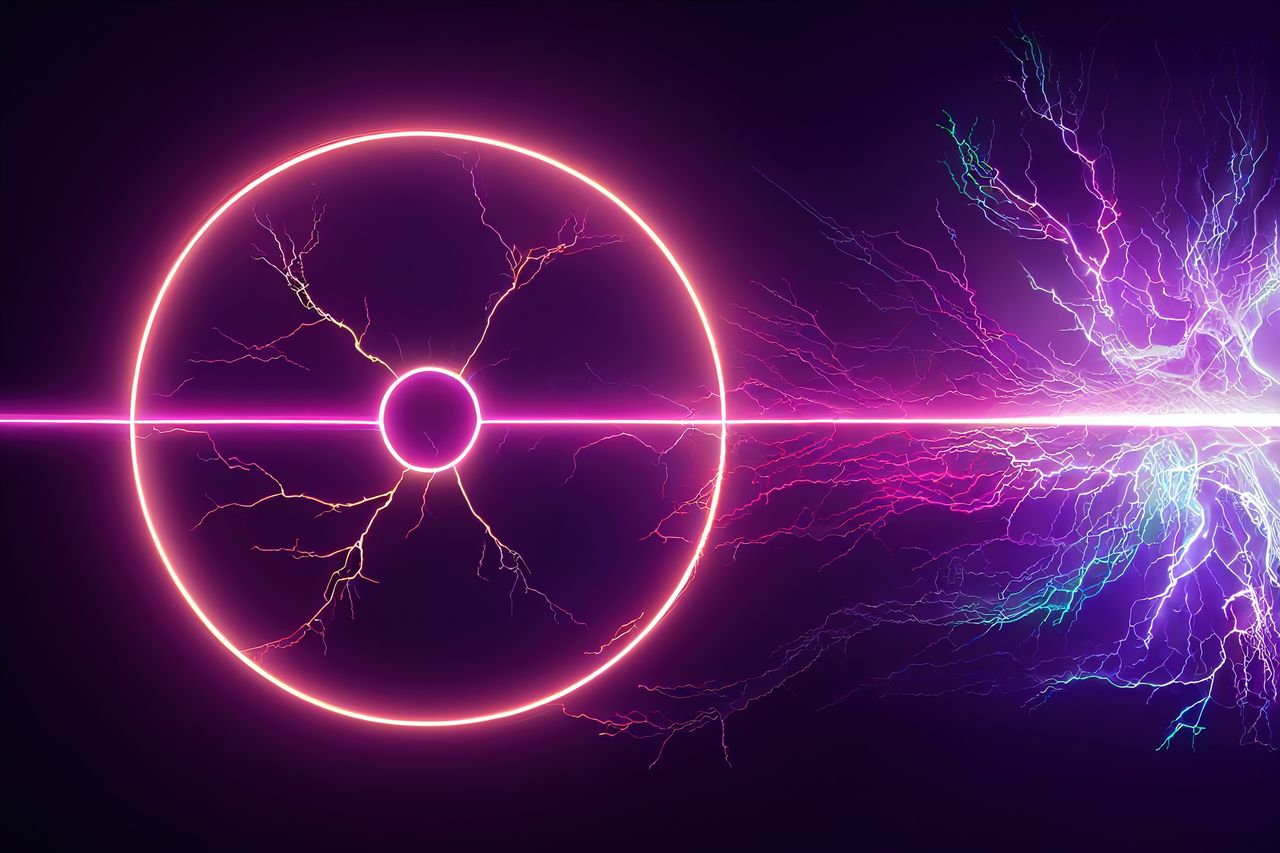 Electric lightning circle with purple glow effect and lightning bolts nearby 3d illustration Plasma Portal Thunderbolt Purple Background Abstract Design Banner Isolated Frame Illustration Light Space Fire Globe Digital Circle Black Energy Night Magic Lightning Electricity  Ball Sphere Voltage Flash Storm Transparent Thunderstorm Electric Power Bolt Flare Thunder Shock Realistic Spark Ring Discharge
