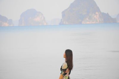 Woman looking at sea