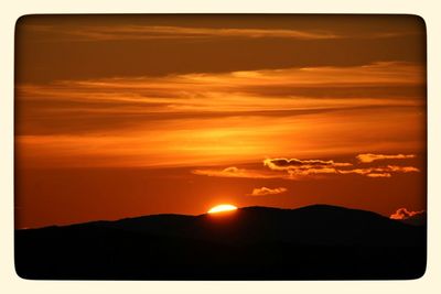 Sunset over mountains