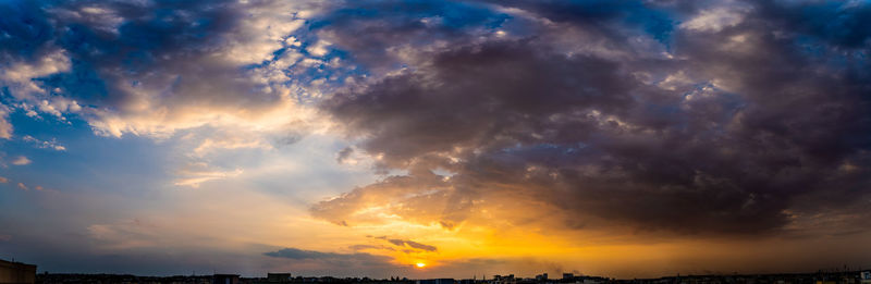 Low angle view of sky during sunset