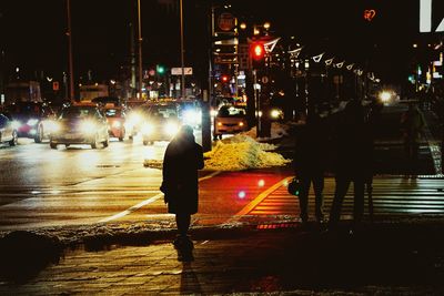 City street at night