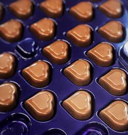 Full frame shot of blue candies