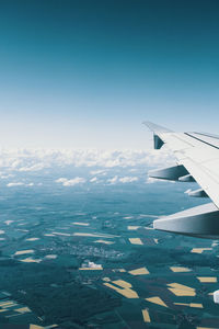 Airplane flying in sky