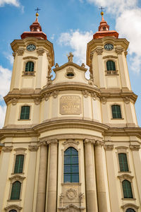 Low angle view of historical building against sky