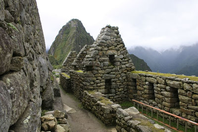 Historic ruins at machu picchu