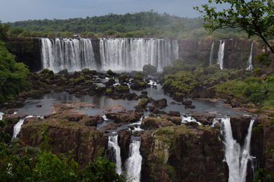 Scenic view of waterfall