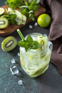 Green fruits on table