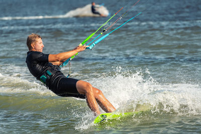 Man surfing in sea