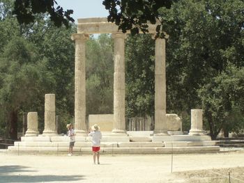 Tourists in temple