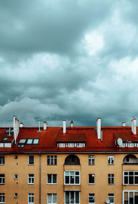 Low angle view of buildings against sky