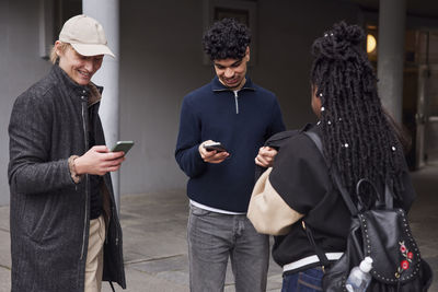 Group of young people at campus