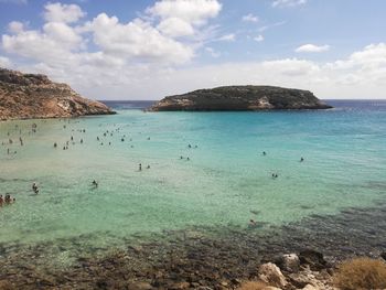 Scenic view of sea against sky