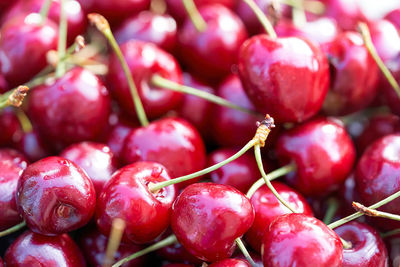 Full frame shot of cherries