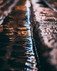 High angle view of ice cream in water