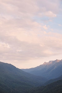 Scenic view of landscape against sky during sunset