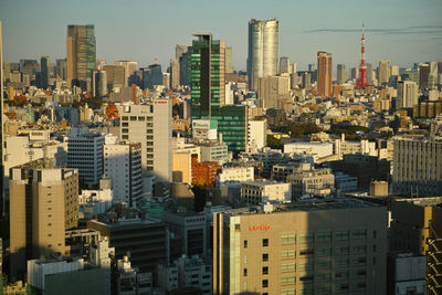 Low angle view of modern buildings