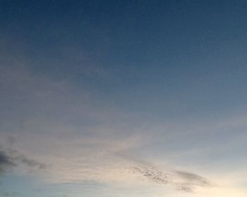 Low angle view of sky during sunset