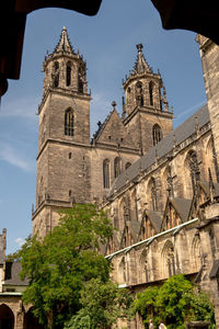 Low angle view of historical building against sky